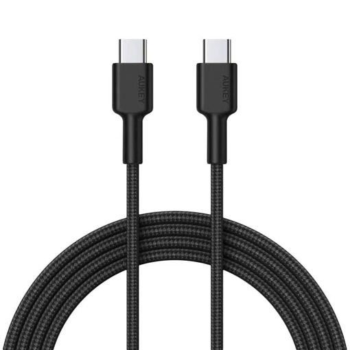 صورة أوكي كيبل مضفر شحن و مزامنة USB-C إلى USB-C طول 0.9م CD45 - أسود